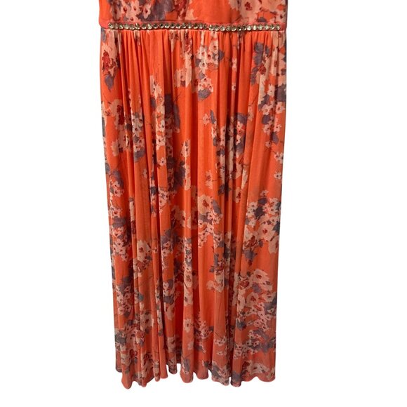 Enfocus Dress Size 8P Floral Sleeveless Maxi Dress With Rhinestone Detail - Picture 2 of 12